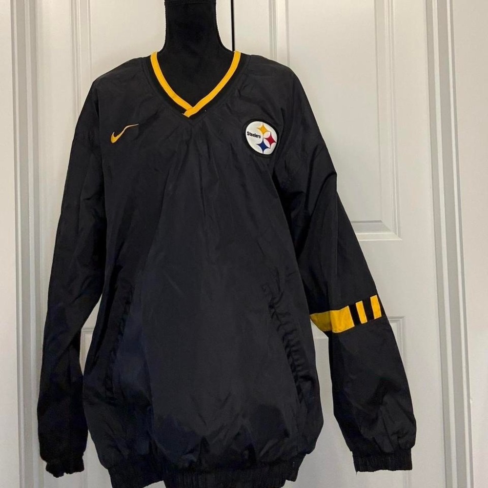 Vintage Pittsburgh Steelers Nike Pro Reversible Pullover Jacket NFL 90s XLarge